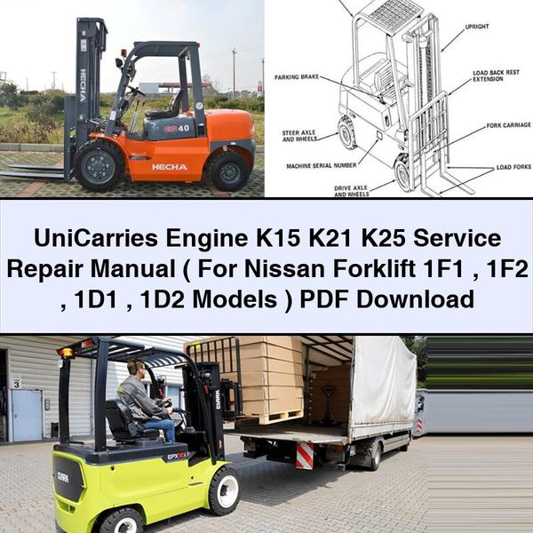 Unicarries Engine K15 K21 K25 ( Nissan Forklift 1f1 1f2 1d1 1d2 Models ) Service Repair Workshop Manual PDF