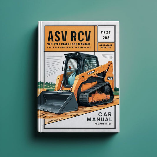 ASV RCV Skid Steer Track Loader Manual Set Parts Operators Repair Service Workshop Manuals