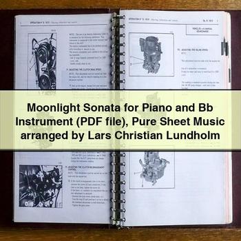 Moonlight Sonata for Piano and Bb Instrument (PDF file) Pure Sheet Music arranged by Lars Christian Lundholm