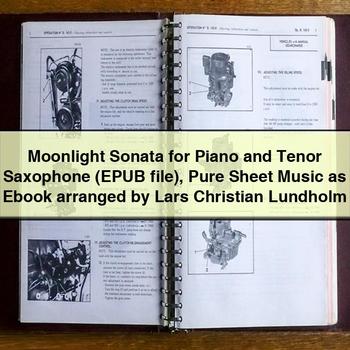 Moonlight Sonata for Piano and Tenor Saxophone (EPUB file) Pure Sheet Music as Ebook arranged by Lars Christian Lundholm