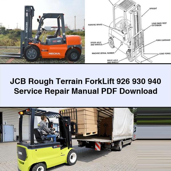 JCB Rough Terrain Forklift 926 930 940 Service Repair Workshop Manual PDF