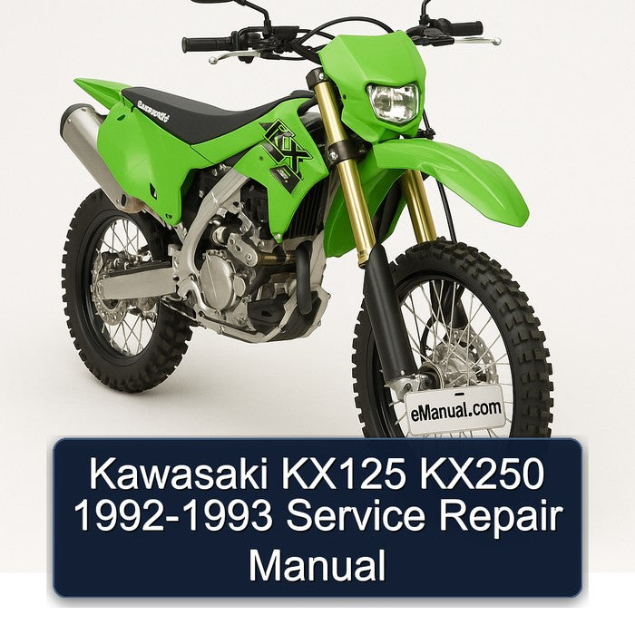 1992-1993 Kawasaki KX Series KX125 KX250 Service Repair Workshop Manual PDF
