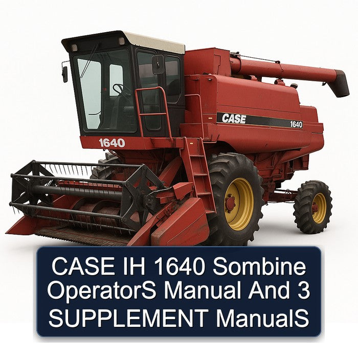 Case IH 1640 Sombine Operators 3 Supplement Operator's Manual PDF