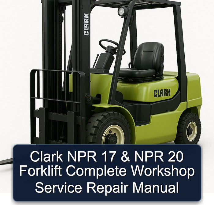 Clark NPR 17 20 Forklift Service Repair Workshop Manual PDF