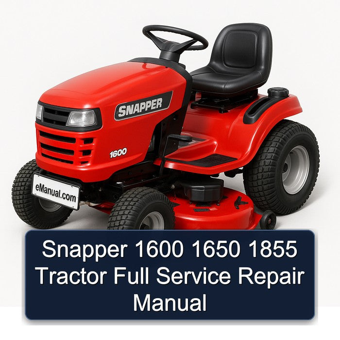 Snapper 1600 1650 1855 Tractor Service Repair Workshop Manual PDF
