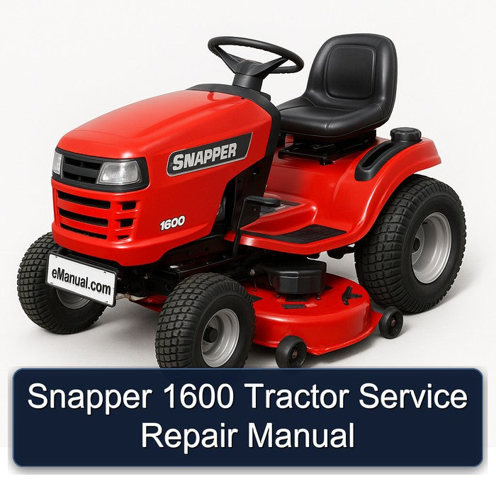 Snapper 1600 Tractor Service Repair Workshop Manual PDF