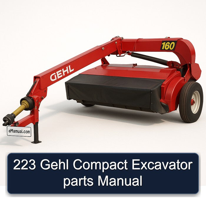223 Gehl Compact Excavator Parts Catalog PDF