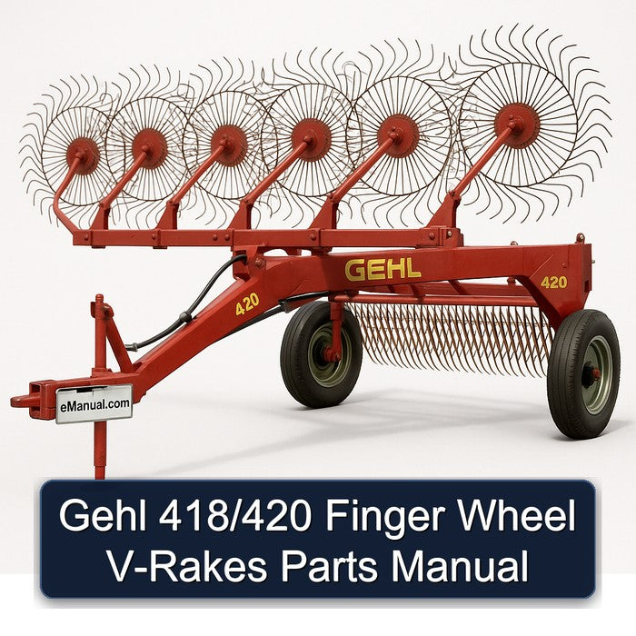 Gehl 418/420 Finger Wheel V-RAKES Parts Catalog PDF