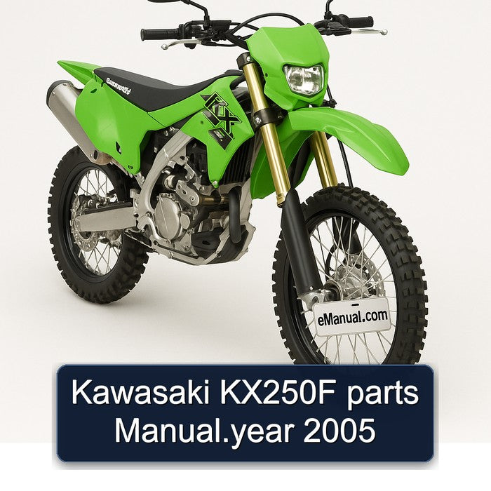 2005 Kawasaki KX Series KX250F Parts .year Catalog PDF