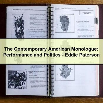 The Contemporary American Monologue: Performance and Politics-Eddie Paterson