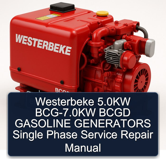 Westerbeke 5.0kw Bcg-7.0kw Bcgd Gasoline Generators Single Phase Service Repair Workshop Manual PDF