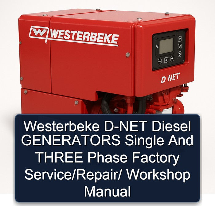 Westerbeke D-NET Diesel Generators Single Three Phase / Service Repair Workshop Manual PDF
