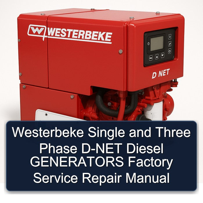 Westerbeke Single Three Phase D-NET Diesel Generators Service Repair Workshop Manual PDF