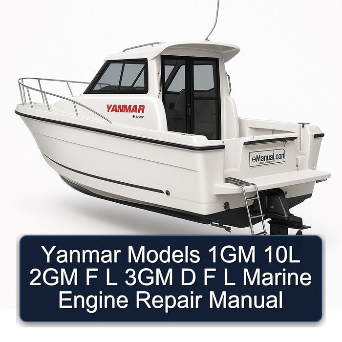 Yanmar Models 1GM 10L 2GM F L 3GM D Marine Engine Service Repair Workshop Manual PDF
