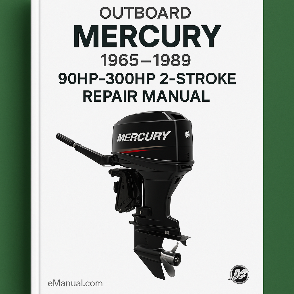 1965-1989 Mercury 90HP-300HP 2-Stroke Outboard Repair Manual