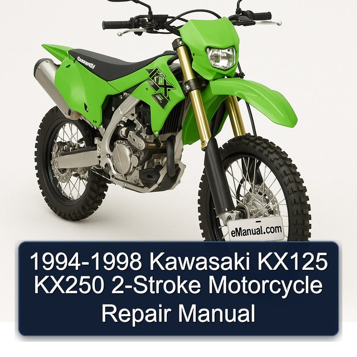 1994-1998 Kawasaki KX Series KX125 KX250 2-stroke Motorcycle Service Repair Workshop Manual PDF