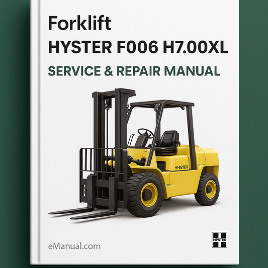 Hyster F006 H7.00XL Forklift Service Repair Manual