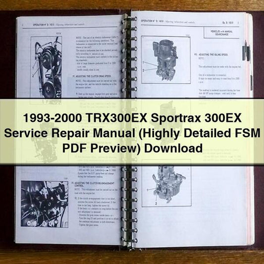 1993-2000 TRX300EX Sportrax 300EX Service Repair Manual (Highly Detailed FSM Preview)