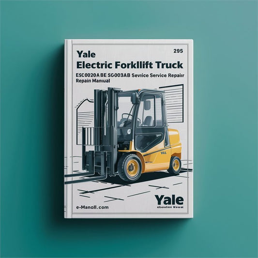Yale Electric Forklift Truck: ESC020AB ESC025AB ESC030AB Service Repair Workshop Manual