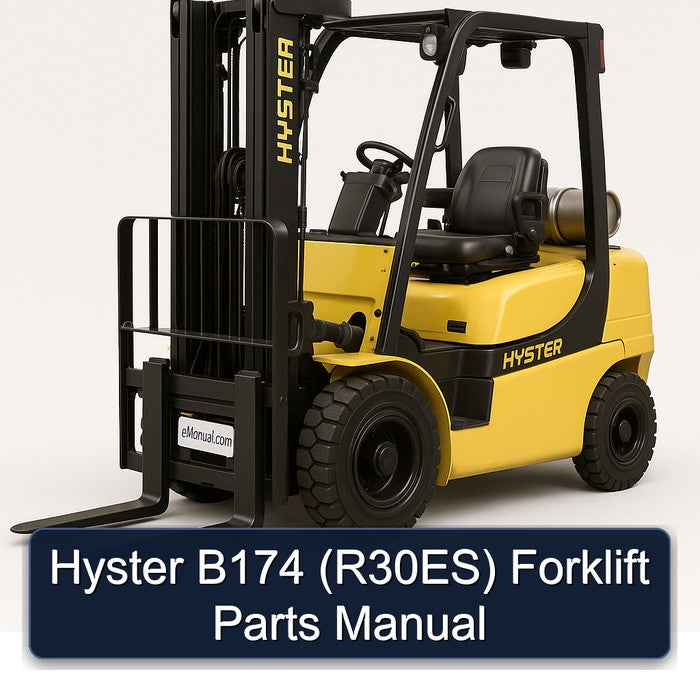 Hyster B174 (R30ES) Forklift Parts Catalog PDF