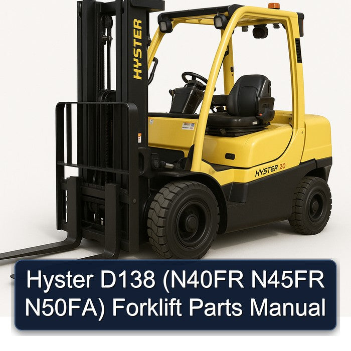Hyster D138 (n40fr N45FR N50fa) Forklift Parts Catalog