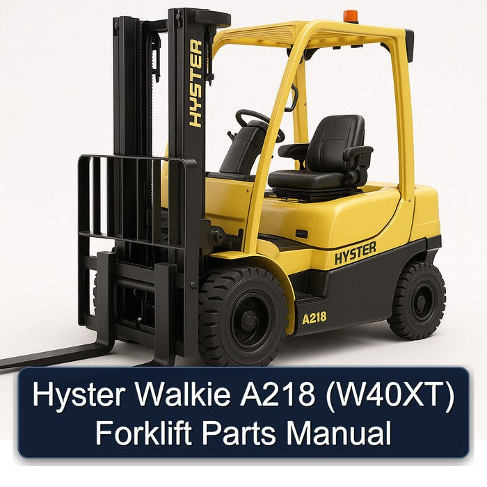 Hyster Walkie A218 (W40XT) Forklift Parts Catalog PDF