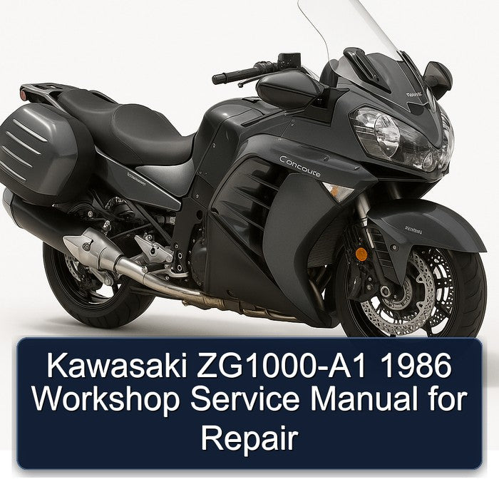 1986 Kawasaki Concours Models Zg1000-a1 Service Repair Workshop Manual PDF
