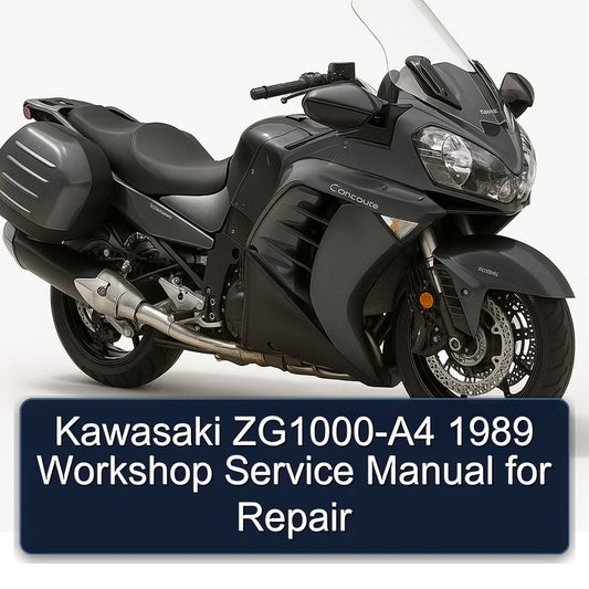 1989 Kawasaki Concours Models Zg1000-a4 Service Repair Workshop Manual