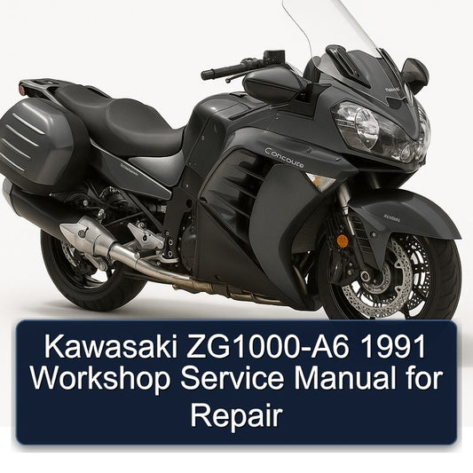 1991 Kawasaki Concours Models Zg1000-a6 Service Repair Workshop Manual