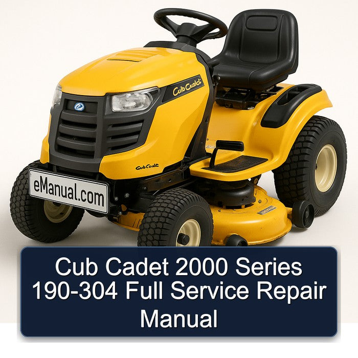 2000 Cub Cadet Series 190-304 Service Repair Workshop Manual PDF