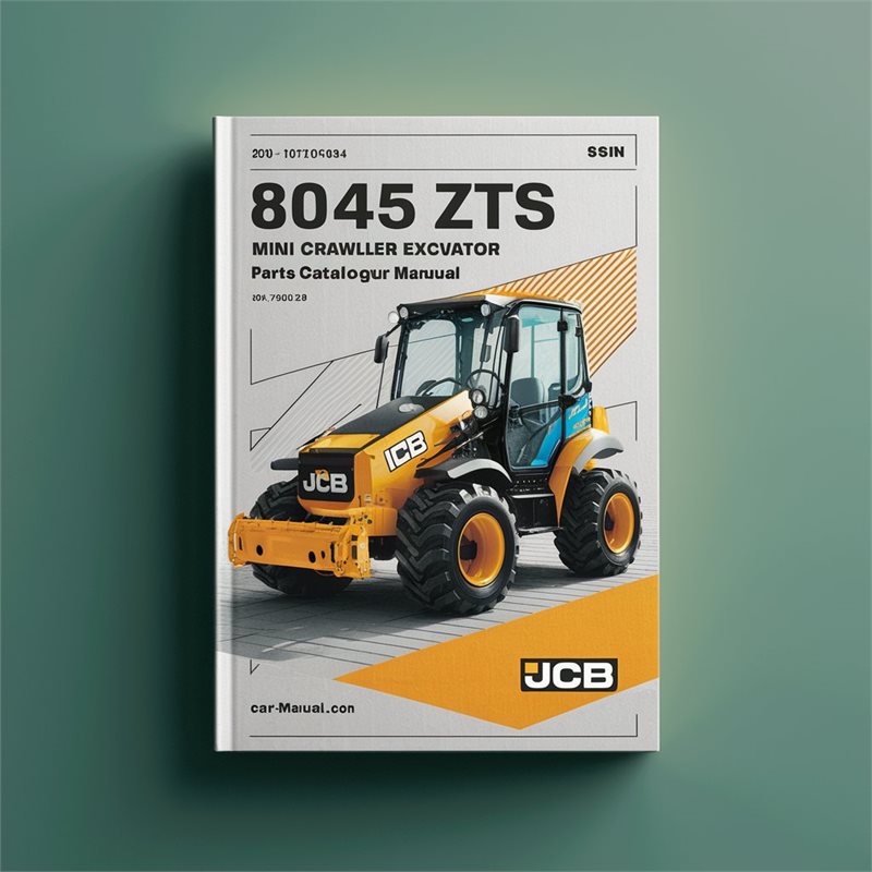 JCB 8045 ZTS Tier 3 Mini Crawler Excavator (sn: 01070636-01070641 01070648-01071180) Parts Catalog PDF