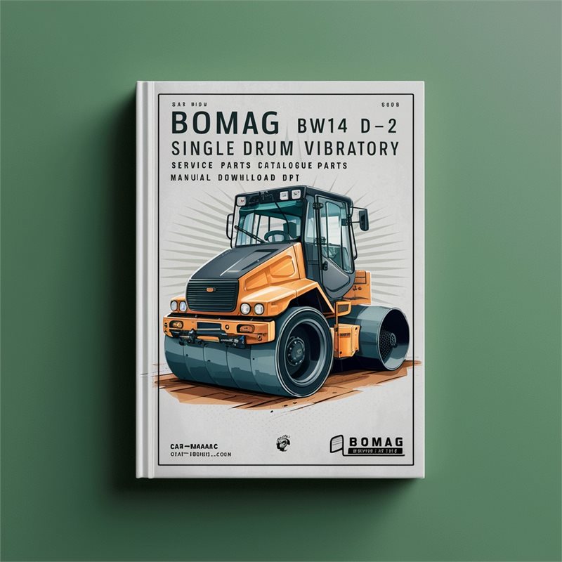 Bomag BW142 D-2 Single Drum Vibratory Rollers Sn101510120101-101510120133 Parts Catalog PDF