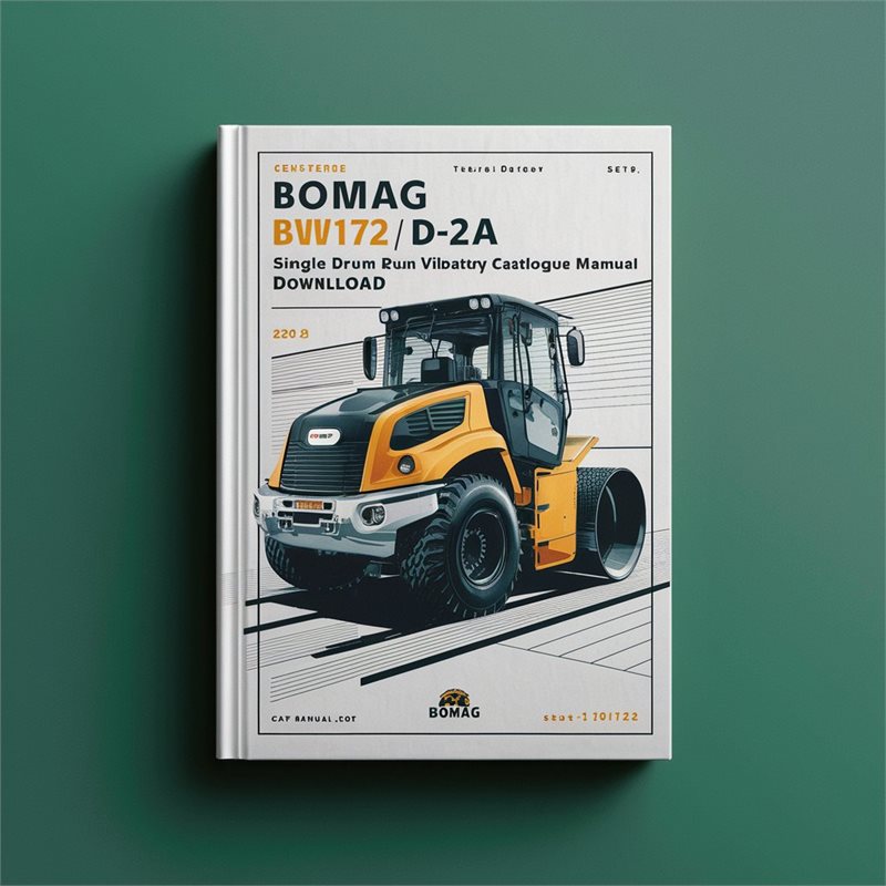 Bomag BW172 D-2A Single Drum Vibratory Rollers Sn101520600132-101520600480 Parts Catalog PDF
