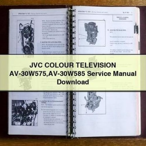 JVC COLOUR TELEVISION AV-30W575 AV-30W585 Service Manual