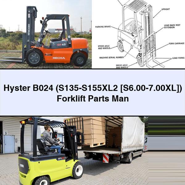 Hyster B024 (s135-s155xl2 [s6.00-7.00xl]) Forklift Parts MAN Service Repair Workshop Manual PDF