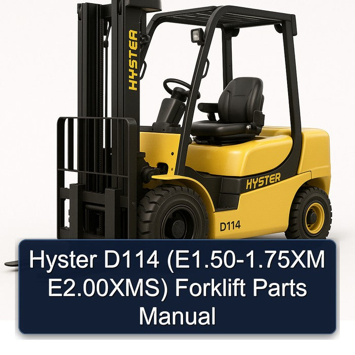 Hyster D114 (e1.50-1.75xm E2.00xms) Forklift Parts Catalog PDF