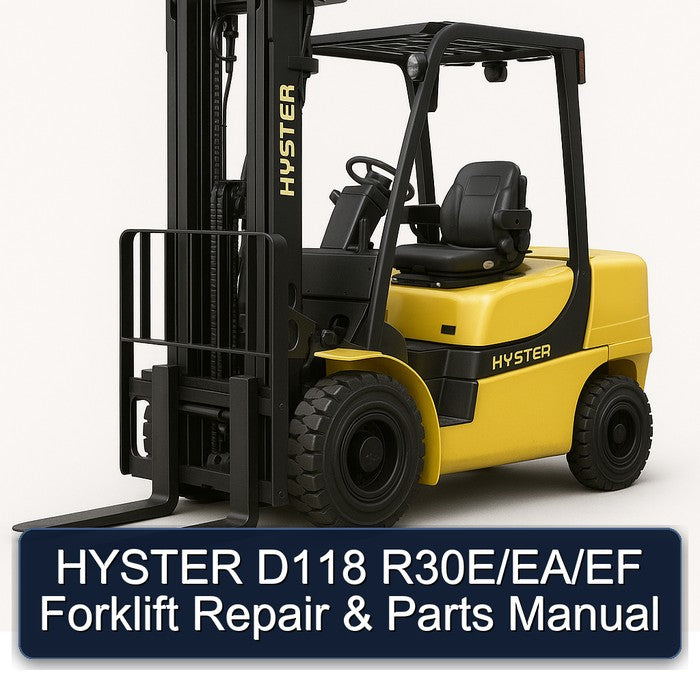 Hyster D118 R30e/ea/ef Forklift Parts Catalog PDF