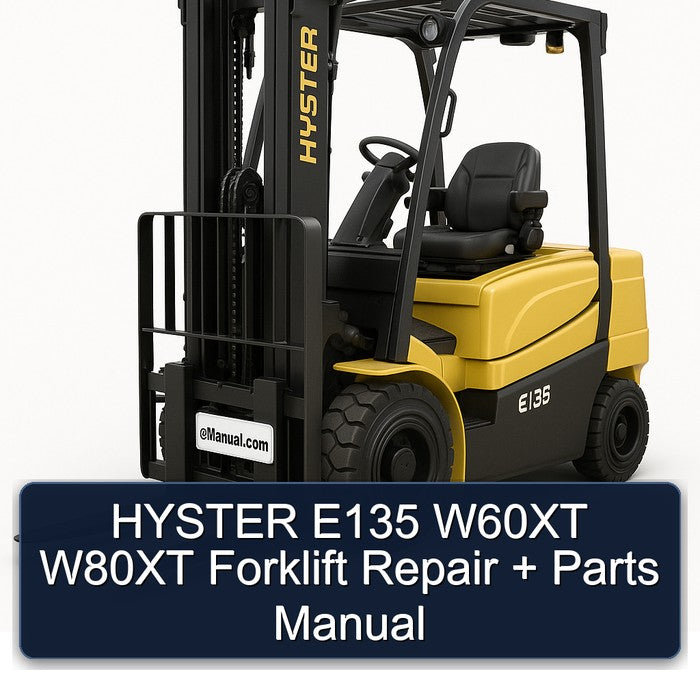 Hyster E135 W60XT W80XT Forklift Parts Catalog