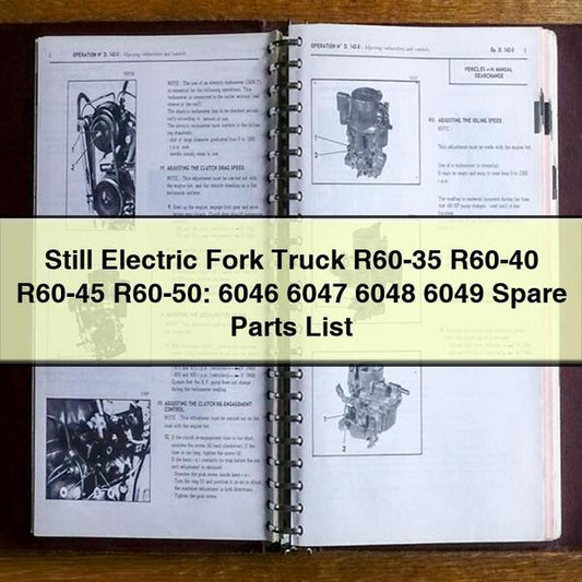 Still Electric Fork Truck R60-35 R60-40 R60-45 R60-50: 6046 6047 6048 6049 Spare Parts Catalog