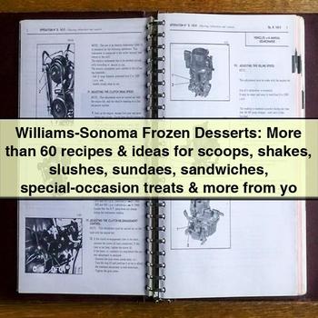 Williams-Sonoma Frozen Desserts Cookbook