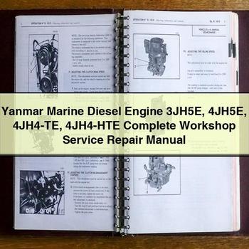 Yanmar Marine Diesel Engine 3jh5e 4jh5e 4JH4-TE 4JH4-HTE Service Repair Workshop Manual PDF