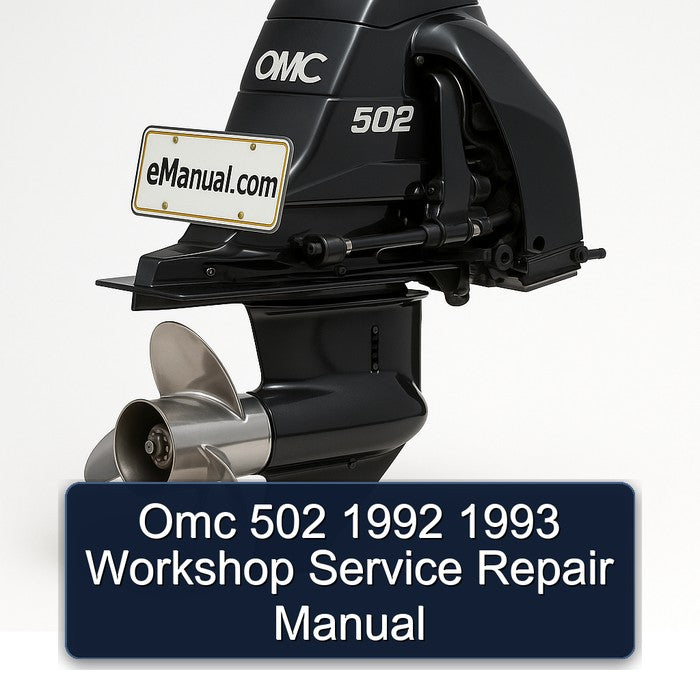 1992-1993 Omc 502 Service Repair Workshop Manual