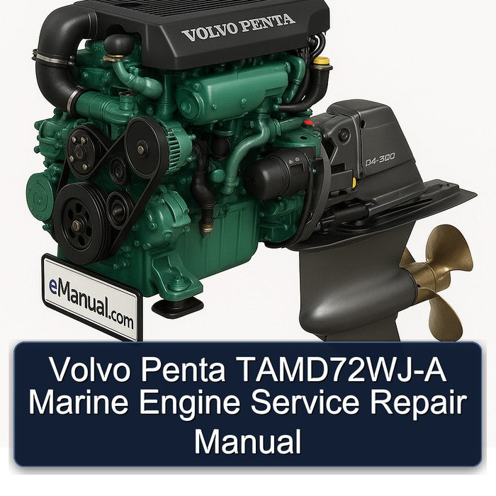 Volvo Penta Tamd72wj- Marine Engine Service Repair Workshop Manual