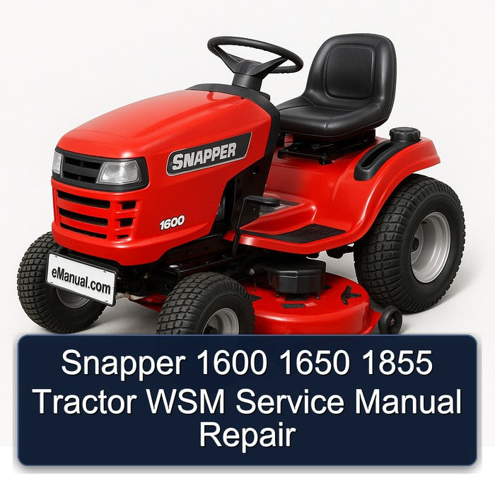 Snapper 1600 1650 1855 Tractor WSM Service Repair Workshop Manual PDF