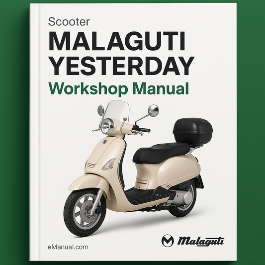 MALAGUTI YESTERDAY Scooter Service Repair Workshop Manual (Perfect for DIY)