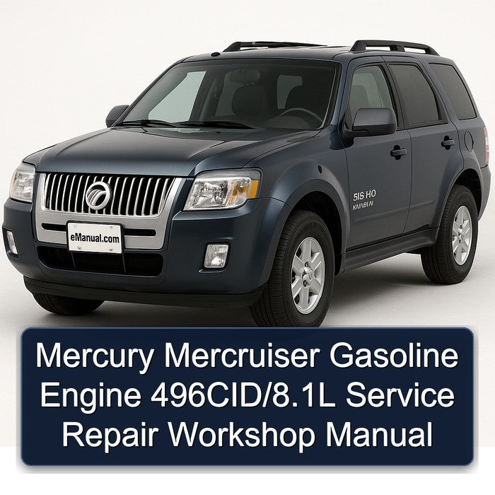 Mercury Mercruiser Gasoline Engine 496cid/8.1l Service Repair Workshop Manual PDF