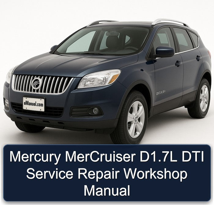 Mercury Mercruiser D1.7l DTI Service Repair Workshop Manual PDF