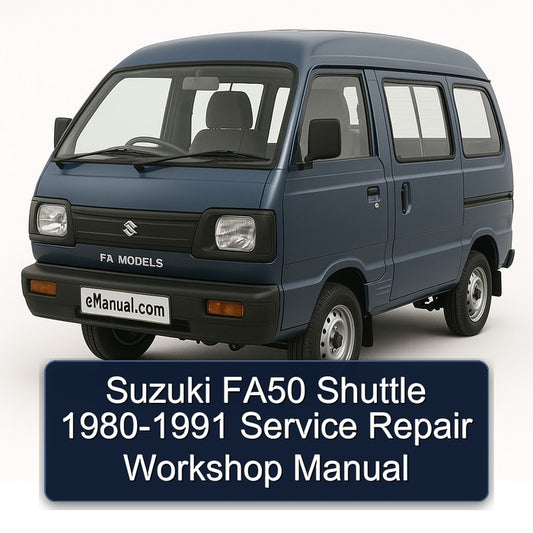 1980-1991 Suzuki FA Models FA50 Shuttle Service Repair Workshop Manual PDF
