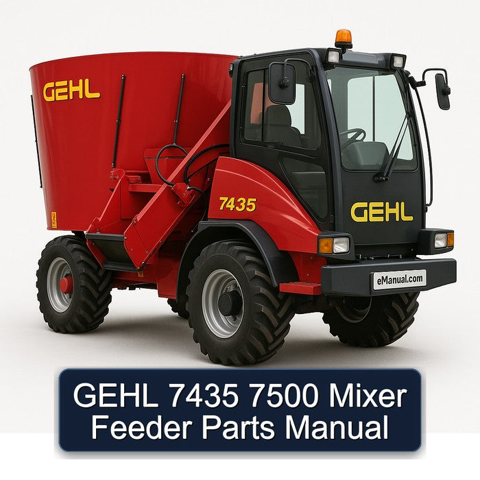 Gehl 7435 7500 Mixer Feeder Parts Catalog PDF