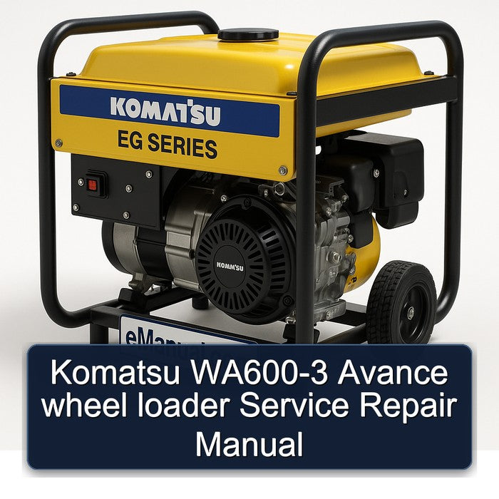 Komatsu WA600-3 Avance Wheel Loader Service Repair Workshop Manual PDF